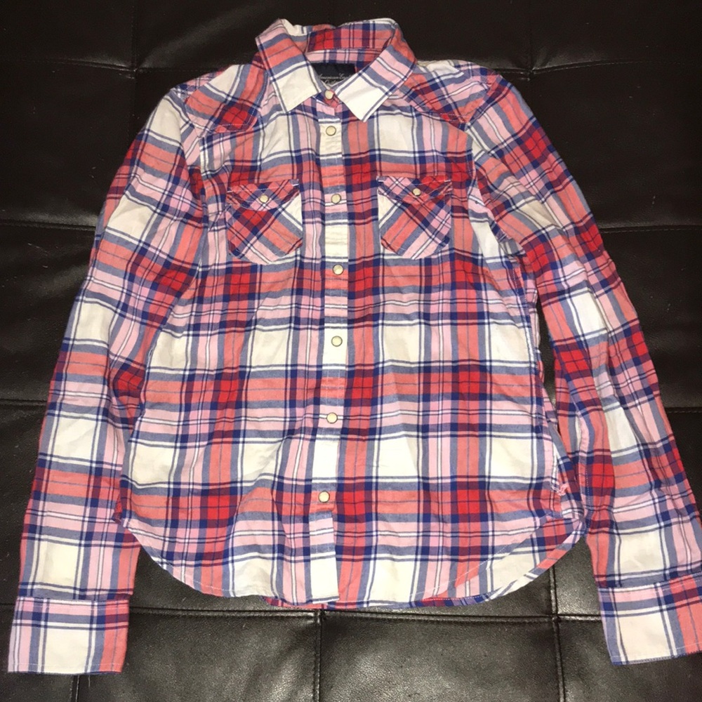 Red white and blue flannel